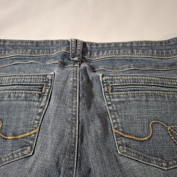 Vintage Denim Dynamite Hippie Low Rise Flare Bell Bottom Jeans Size 31 (Size 10) - Picture 11 of 16